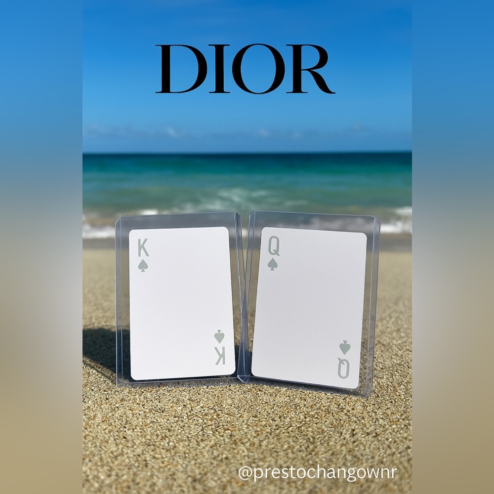 Dior Luxury Card Deck in White and Gray
